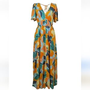 Abel The Label Colorful Floral Maxi Dress